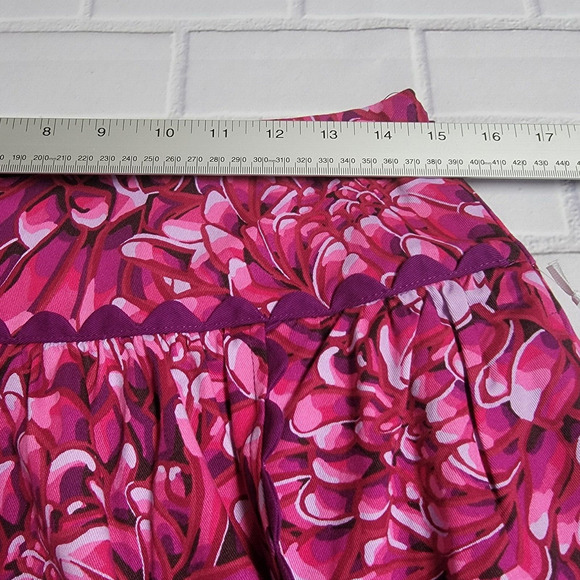 Kika Vargas Mum Floral Scallop Edge Wrap Mini Skirt w/ Pockets Women's Size 4 - Picture 4 of 9